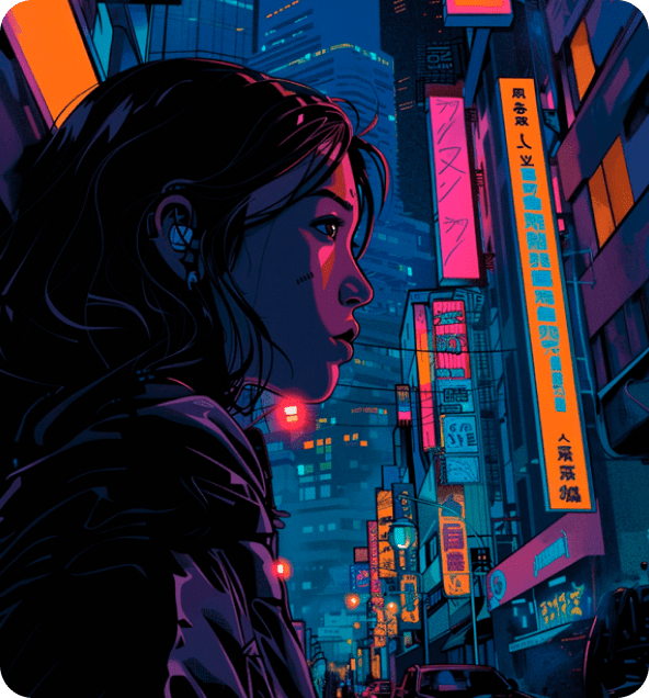 computador estilo neon